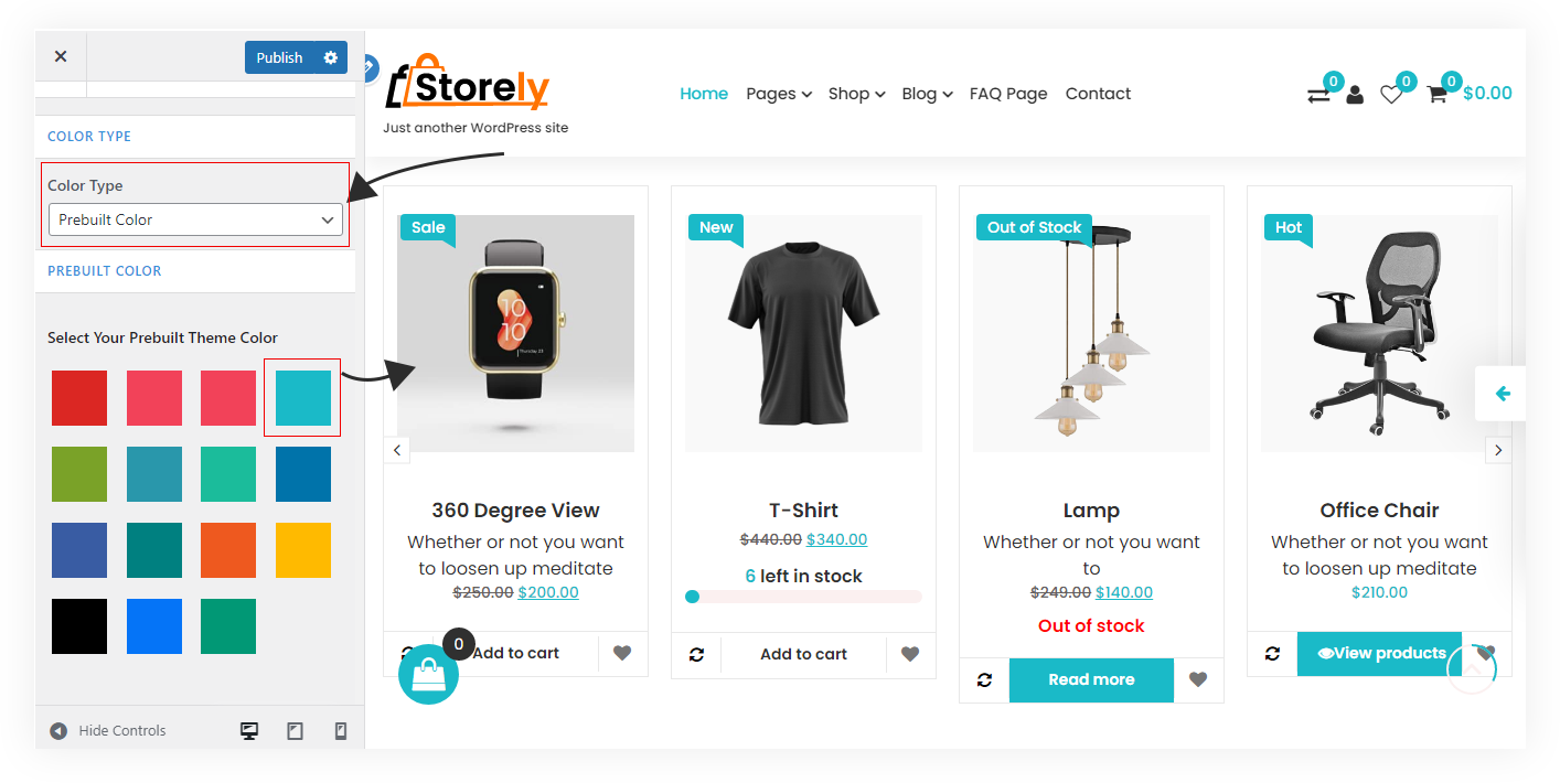 Theme Color Setup Seller Themes